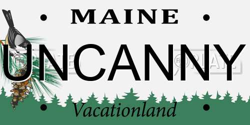 UNCANNY Maine License Plate