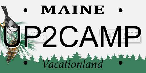 UP2CAMP Maine License Plate