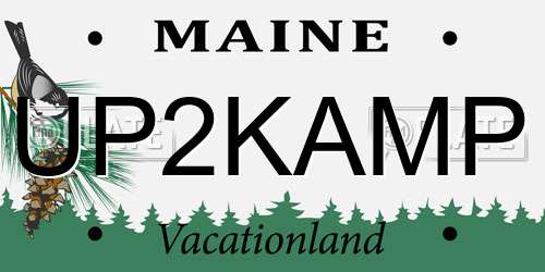 UP2KAMP Maine License Plate