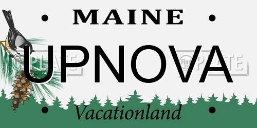UPNOVA Maine License Plate