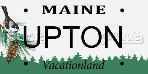 UPTON Maine License Plate