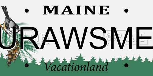 URAWSME Maine License Plate