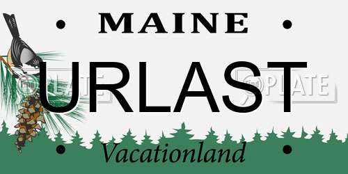 URLAST Maine License Plate