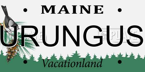 URUNGUS Maine License Plate
