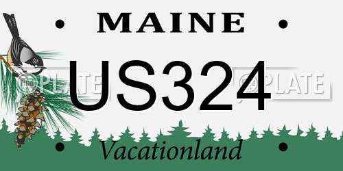 US324 Maine License Plate