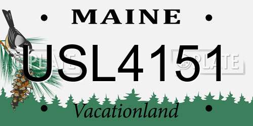 USL4151 Maine License Plate