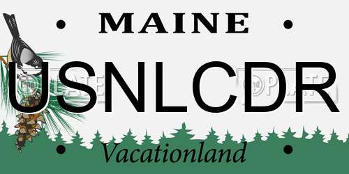 USNLCDR Maine License Plate