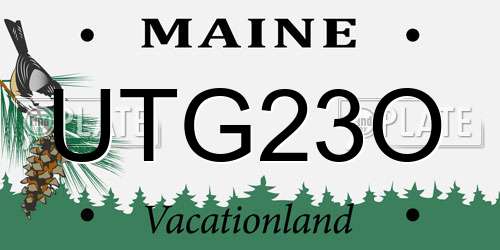 UTG23O Maine License Plate