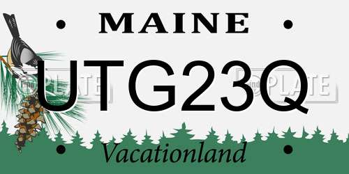 UTG23Q Maine License Plate