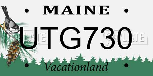 UTG730 Maine License Plate
