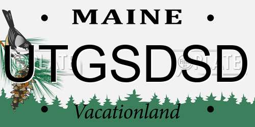 UTGSDSD Maine License Plate