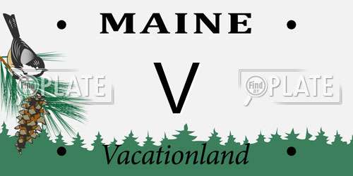 V Maine License Plate