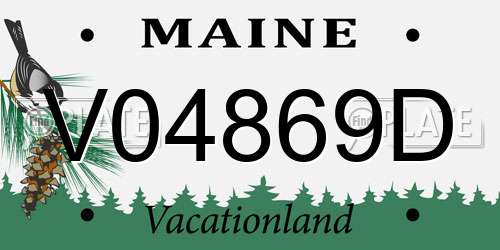 V04869D Maine License Plate