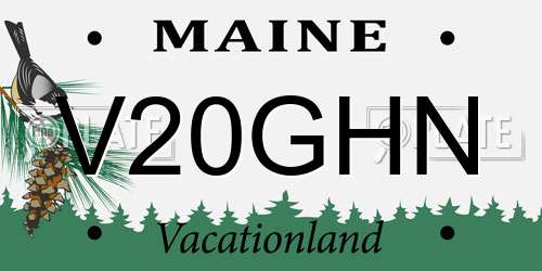 V20GHN Maine License Plate