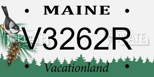 V3262R Maine License Plate