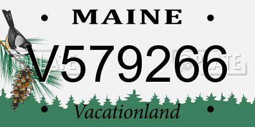 V579266 Maine License Plate