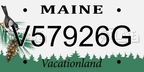 V57926G Maine License Plate
