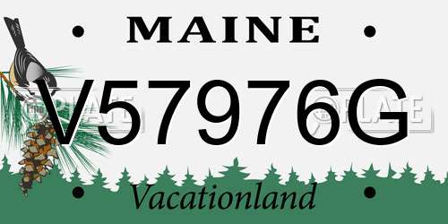V57976G Maine License Plate