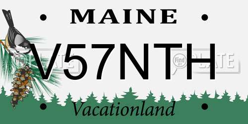 V57NTH Maine License Plate
