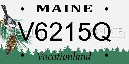 V6215Q Maine License Plate