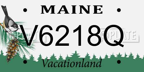 V6218Q Maine License Plate