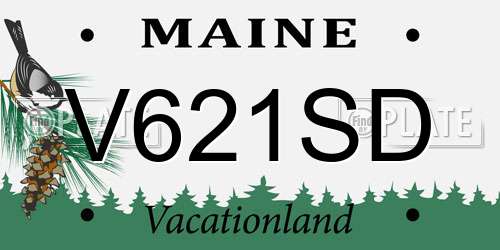 V621SD Maine License Plate