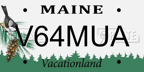 V64MUA Maine License Plate