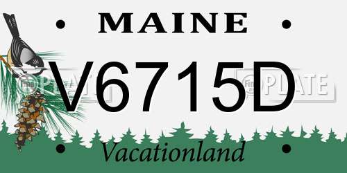 V6715D Maine License Plate