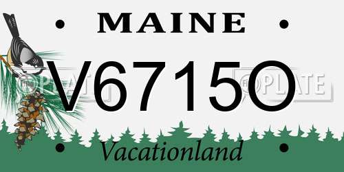 V6715O Maine License Plate
