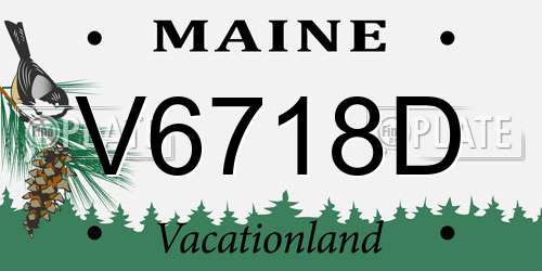 V6718D Maine License Plate