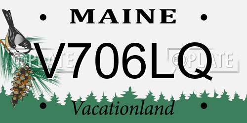 V706LQ Maine License Plate