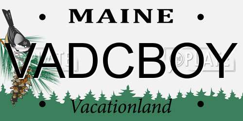 VADCBOY Maine License Plate