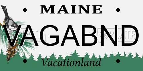 VAGABND Maine License Plate
