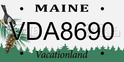 VDA8690 Maine License Plate