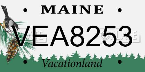 VEA8253 Maine License Plate