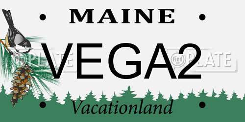 VEGA2 Maine License Plate