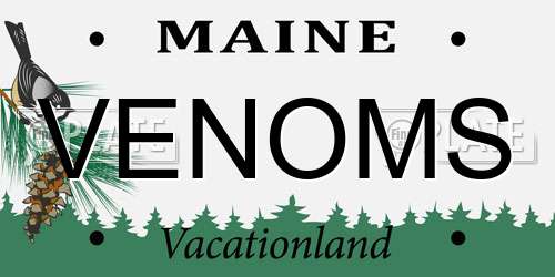 VENOMS Maine License Plate