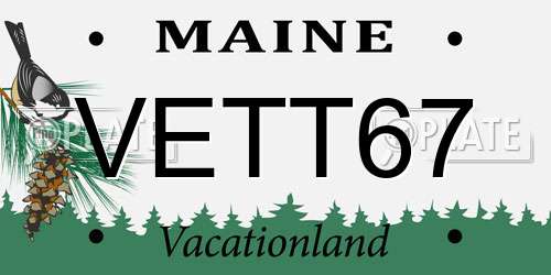 VETT67 Maine License Plate