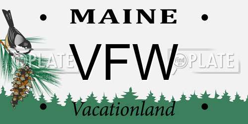 VFW Maine License Plate