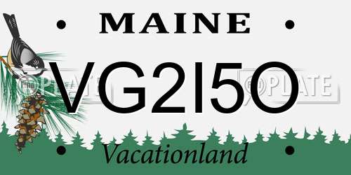 VG2I5O Maine License Plate
