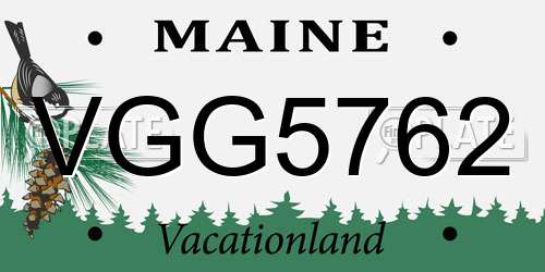 VGG5762 Maine License Plate