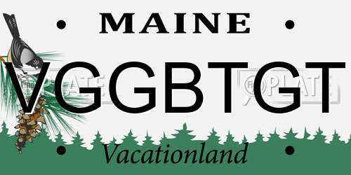 VGGBTGT Maine License Plate