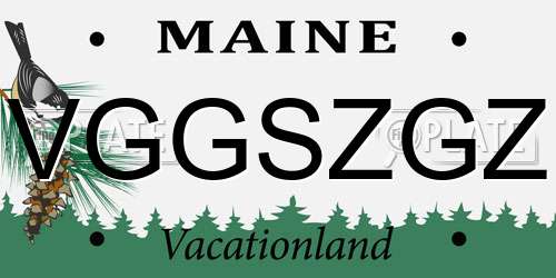 VGGSZGZ Maine License Plate
