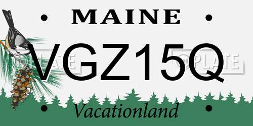 VGZ15Q Maine License Plate