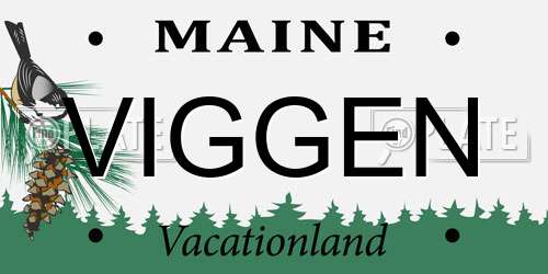 VIGGEN Maine License Plate