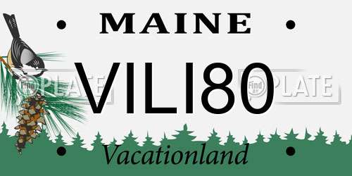 VILI80 Maine License Plate