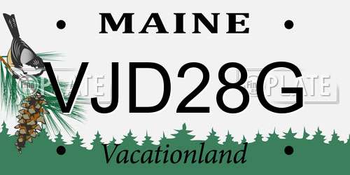 VJD28G Maine License Plate