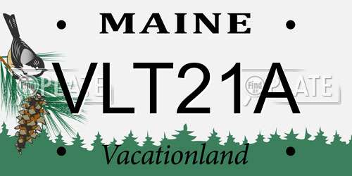 VLT21A Maine License Plate