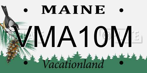 VMA10M Maine License Plate