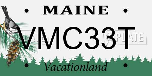 VMC33T Maine License Plate